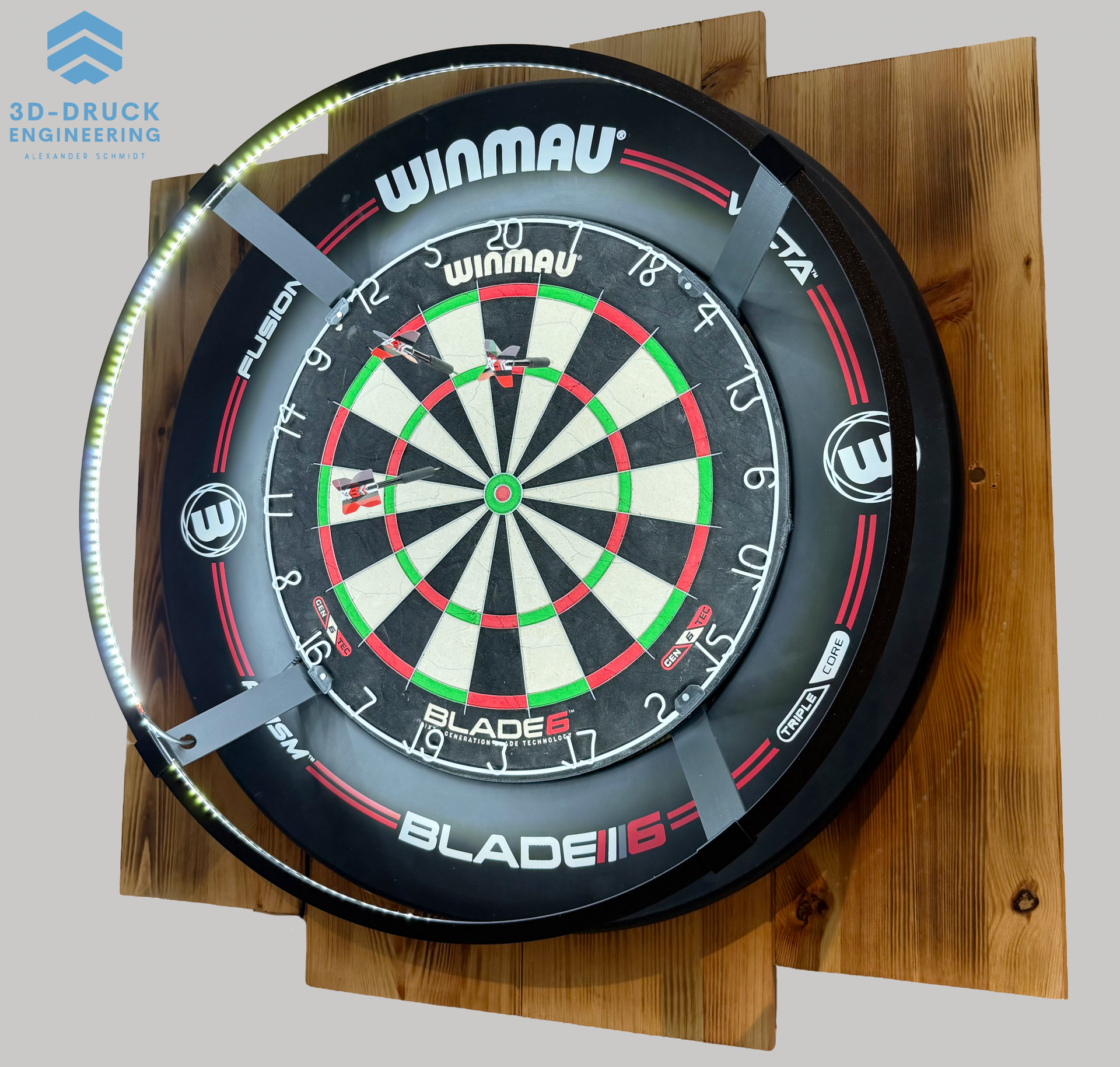 Haupt Dart Beleuchtung Professional Dartring Rundumleuchte – Bild 1