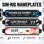 Nameplate Personalisiert SimRig Namenschild