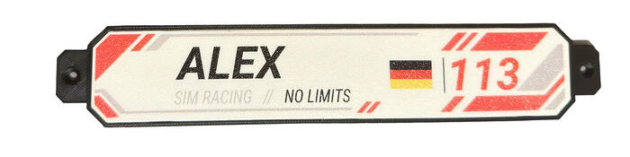 Nameplate Personalisiert SimRig Namenschild – Bild 9